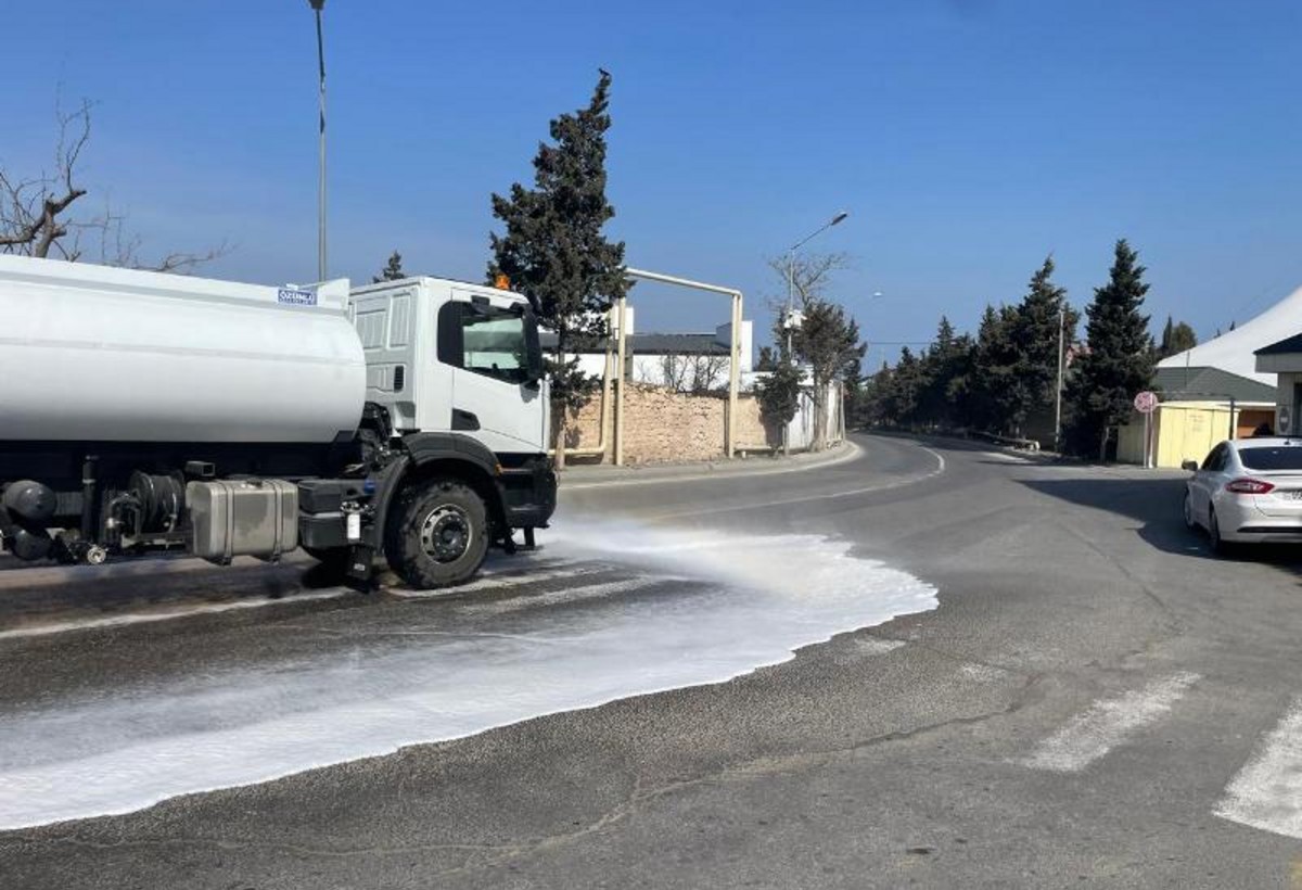 Bakıda güclü yağışdan sonra TƏMİZLİK İŞLƏRİ - FOTO