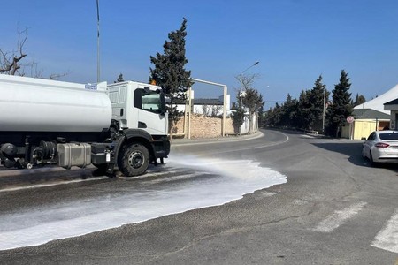 Bakıda güclü yağışdan sonra TƏMİZLİK İŞLƏRİ - FOTO