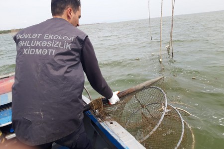Qadağan olunmuş balıq ovu alətləri aşkar edilərək götürülüb