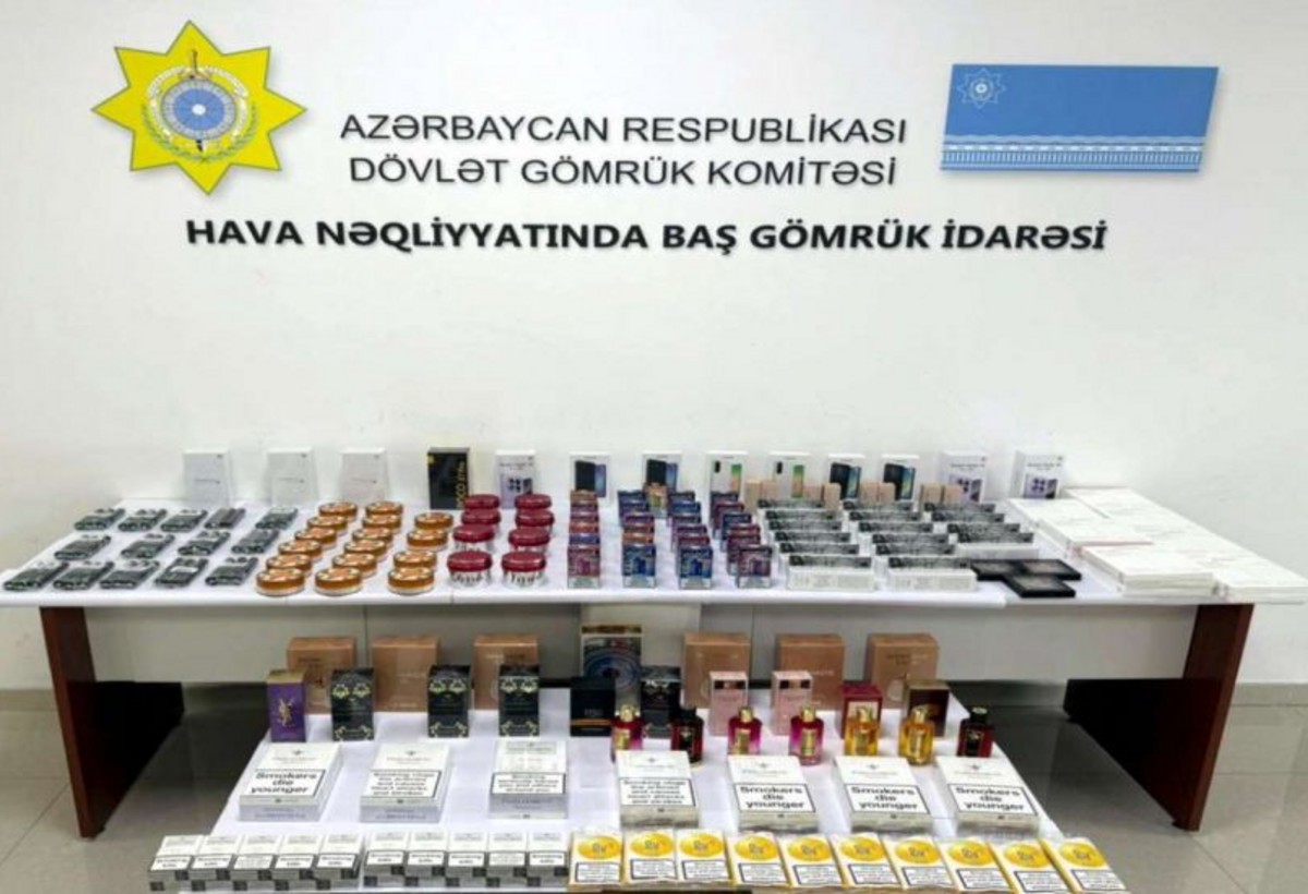 Sərnişinlərə paylanılaraq gömrükdən qanunsuz keçirilməsinə cəhd edilən mallar tutulub