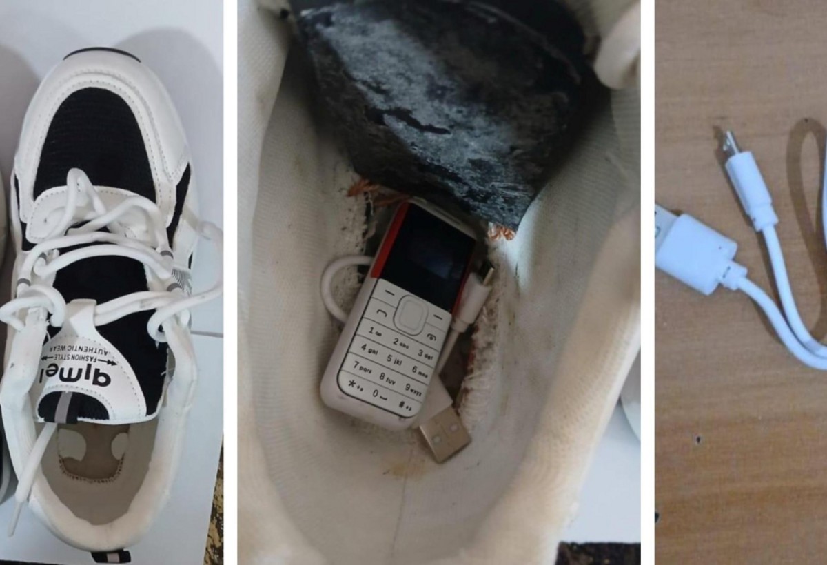 Qadın məhkum ərinə ayaqqabısının içində telefon keçirməyə cəhd edib