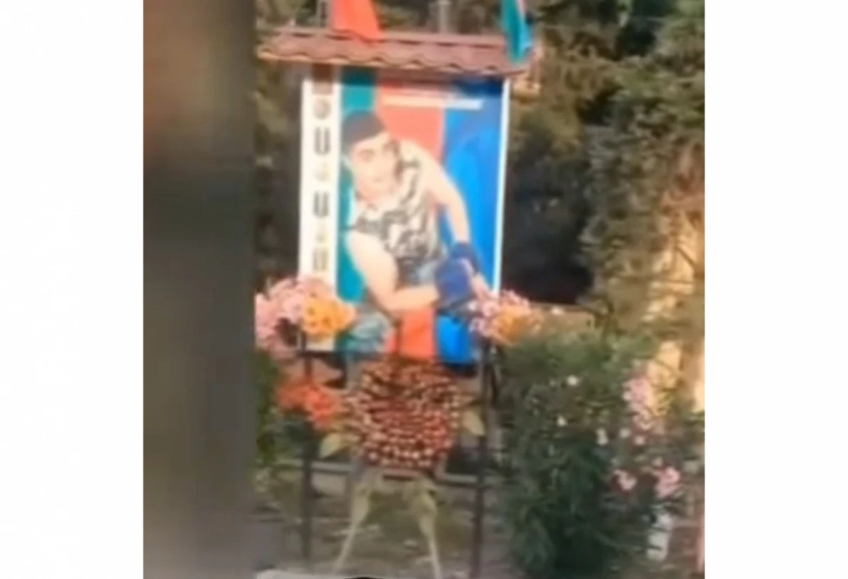 Füzulidə şəhid plakatına hörmətsizlik olunması barədə görüntü araşdırılır