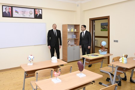 Prezident İsmayıllıda liseyin AÇILIŞINDA - FOTOLAR