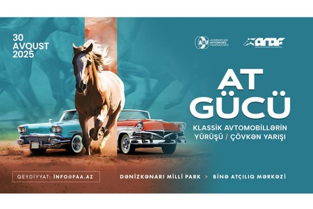 Bakıda “At gücü” tədbiri: klassik avtomobillərin yürüşü və çövkən yarışı bir arada