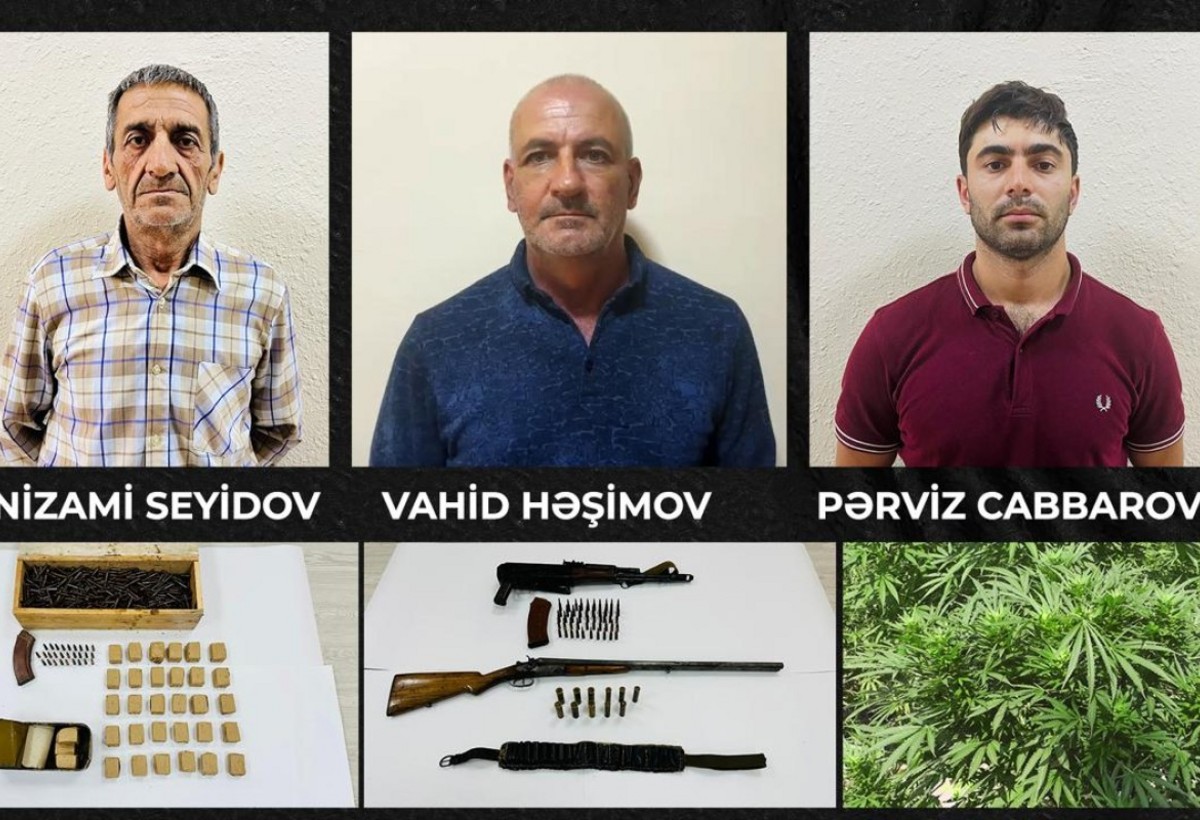 Şəkidə silah və narkotik əməliyyatı - VİDEO