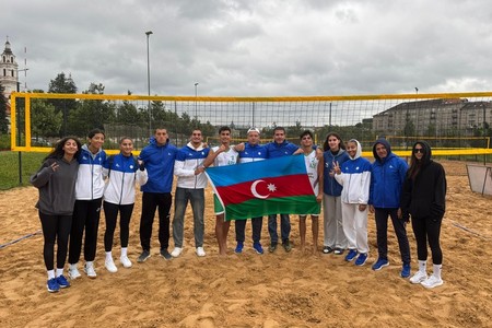 Azərbaycanın milliləri Ermənistan və Gürcüstan voleybolçularını məğlub edib
