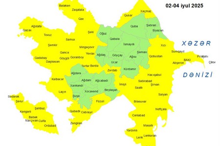 Küləkli hava şəraiti ilə bağlı SARI XƏBƏRDARLIQ