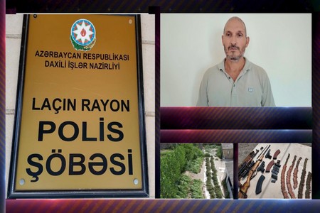 Ağcabədidə 300-ə yaxın çətənə bitkisi və silah-sursat aşkarlanıb