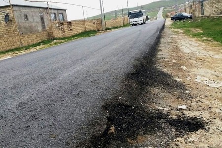 Tozlu yay, palçıq içində qış - Lökbatanda asfalt narazılığı