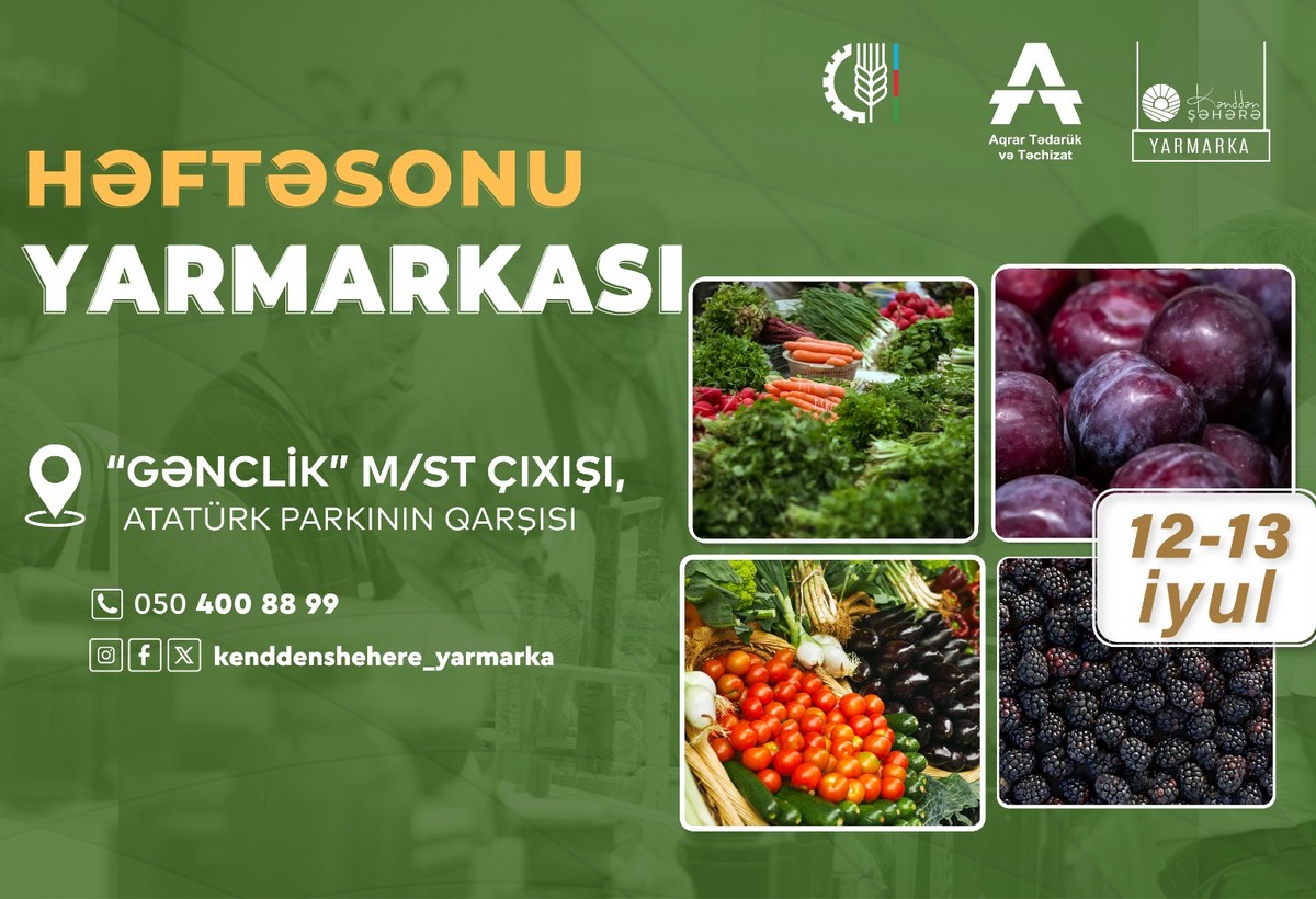 Bakıda növbəti “Kənddən Şəhərə” həftəsonu yarmarkası təşkil olunacaq