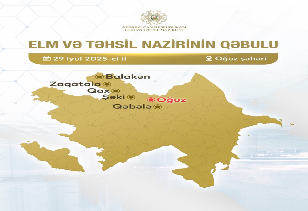 Elm və təhsil nazirinin Oğuzdakı vətəndaş qəbulunun vaxtı dəyişdirildi