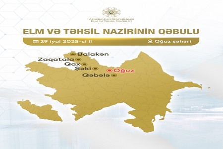 Elm və təhsil nazirinin Oğuzdakı vətəndaş qəbulunun vaxtı dəyişdirildi