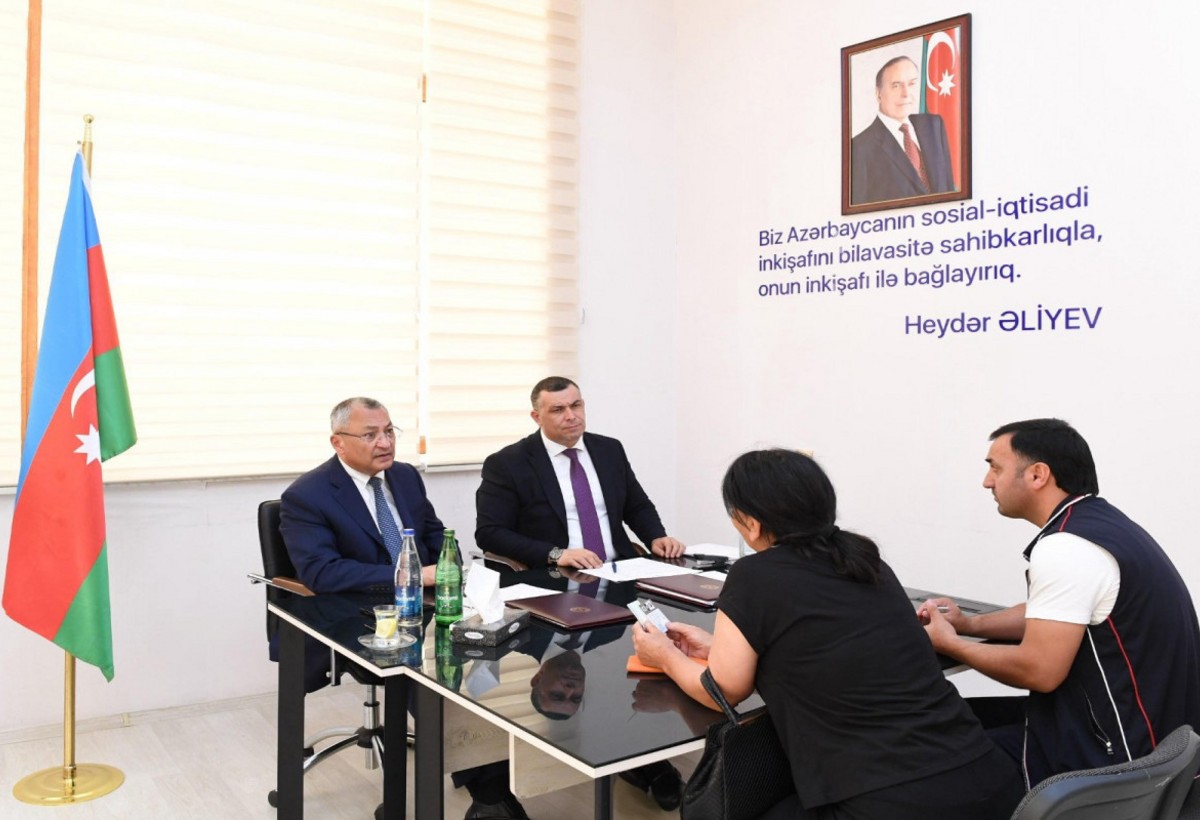 Ağdamda keçmiş məcburi köçkünlərin müraciətləri dinlənilib