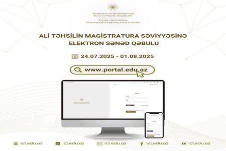 Magistraturaya elektron sənəd qəbuluna başlanılır
