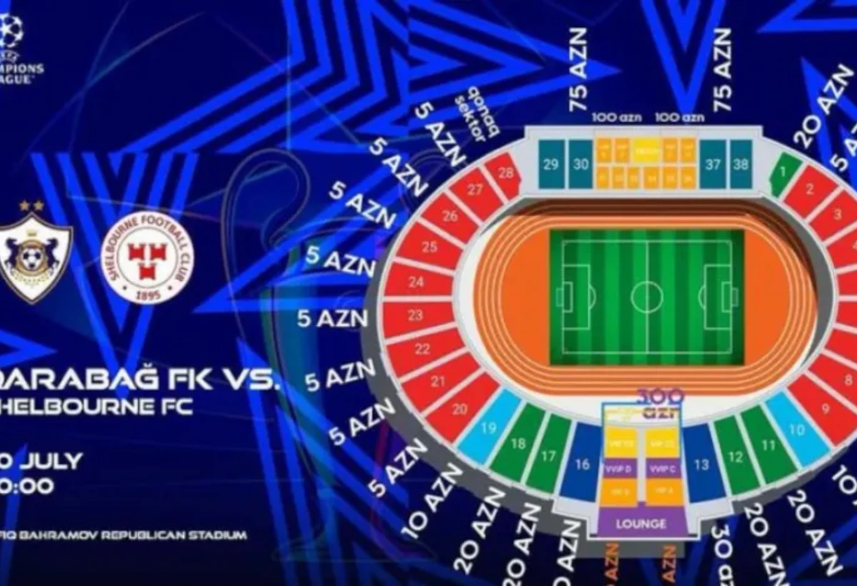 Qarabağ - Şelburn matçına 20 minə yaxın bilet satılıb