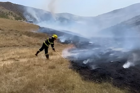 Qazaxda 25 hektar ərazidə yanğın baş verib