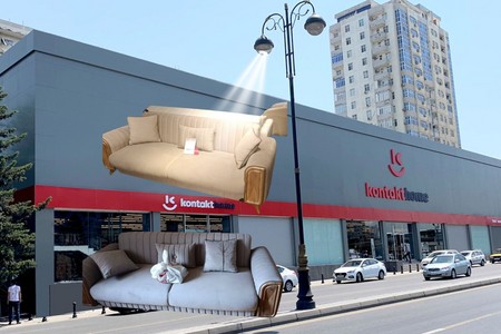 Aldığı divan fərqli rəngdə çıxdı: Kontakt Home vitrindəki projektor işıqla əlaqələndirdi - FOTO