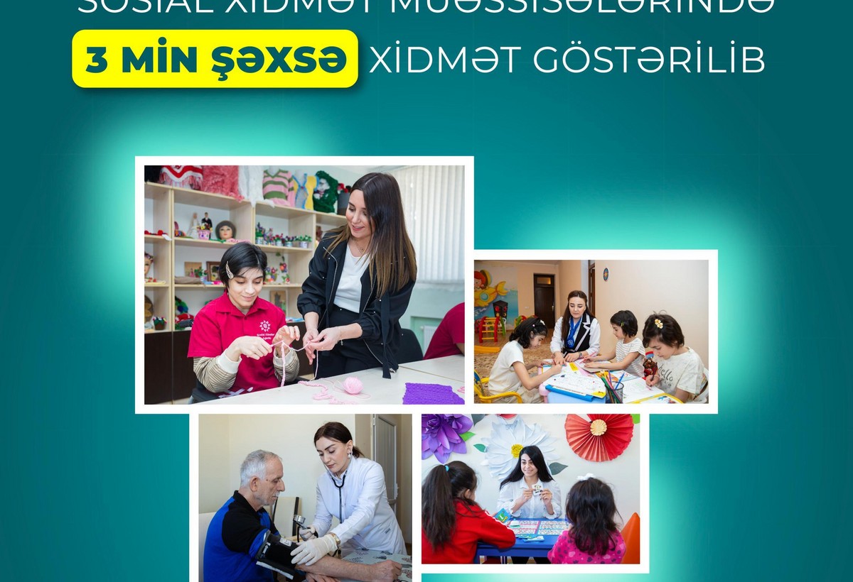 Sosial xidmət müəssisələrində 7 ayda 3 min şəxsə xidmət göstərilib
