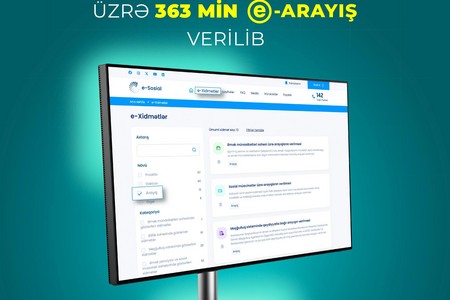 Yanvar-iyul aylarında 363 min e-arayış verilib