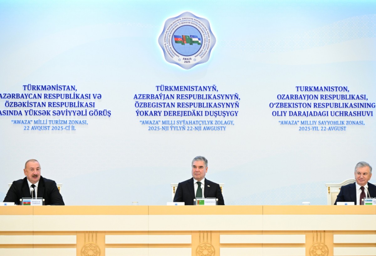 Üç ölkə lideri yüksəksəviyyəli görüşün yekunlarına dair mətbuata birgə bəyanatla çıxış ediblər