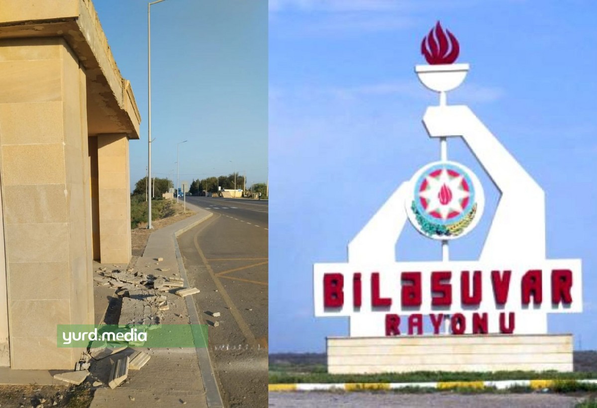 Biləsuvarda yeni çəkilmiş yolun üstündə ölüm dayanacaqları - FOTO