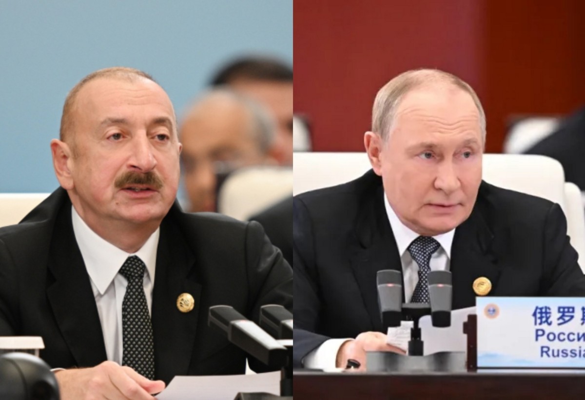 Putin İlham Əliyevlə belə salamlaşdı - GÖRÜNTÜLƏR
