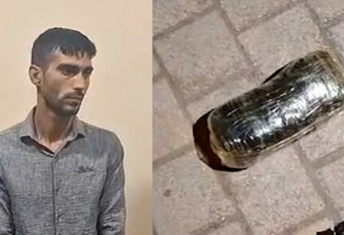 Səbail rayonunda heroin satan narkokuryer saxlanıldı - VİDEO