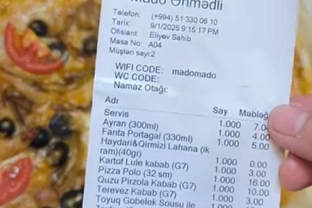 Mado 5-6 ədəd zeytuna görə 8 manat əlavə ödəniş tələb etdi - VİDEO