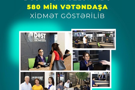 Son 8 ayda DOST mərkəzlərində bu qədər adama xidmət göstərilib