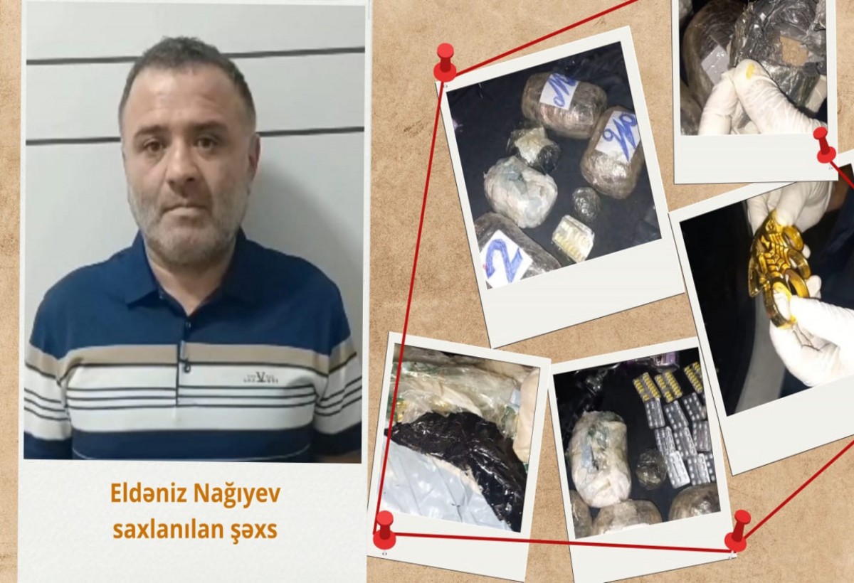 Biləsuvarda saxlanılan narkokuryerdən 6 kiloqram narkotik vasitə aşkarlanıb
