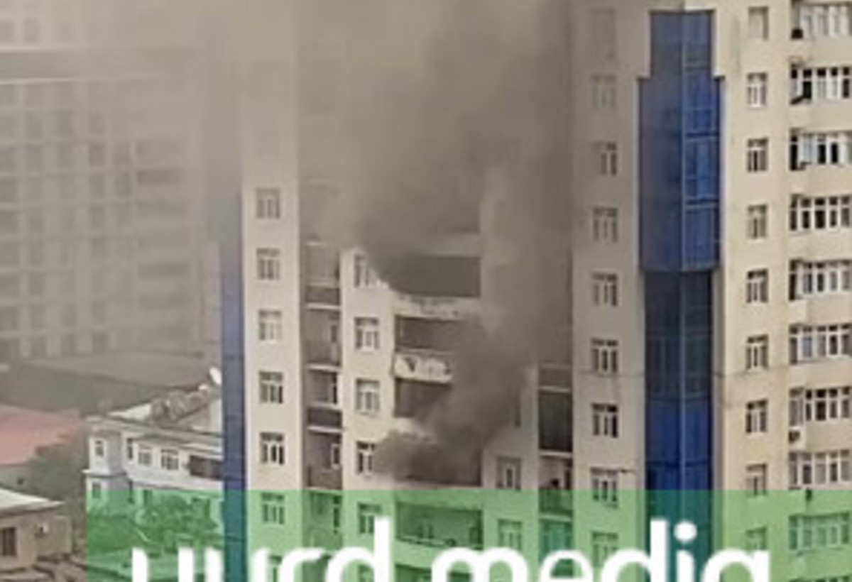 Bakının mərkəzində binada YANĞIN - VİDEO