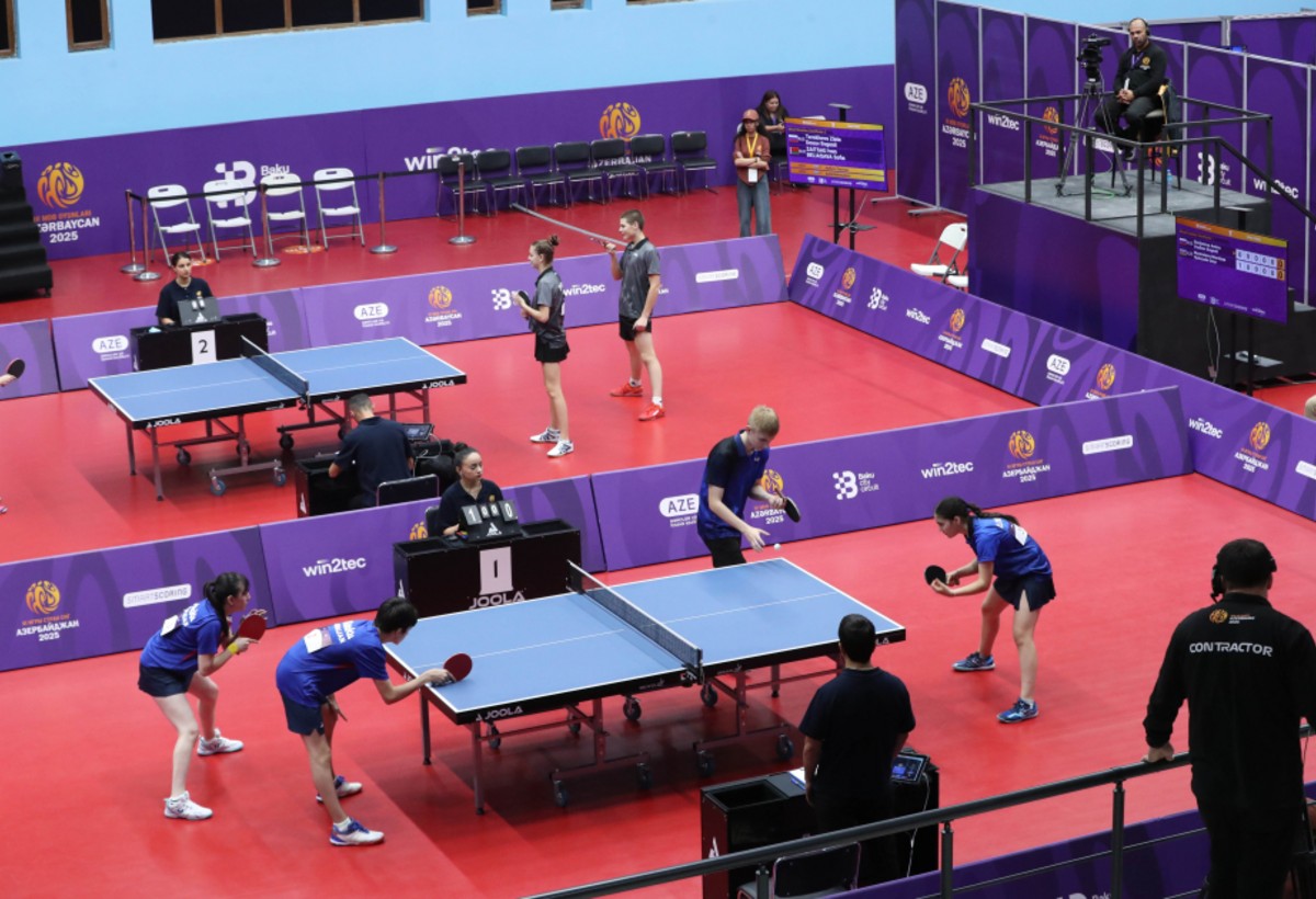 Azərbaycanın stolüstü tennisçiləri gümüş medal qazanıblar - III MDB Oyunları