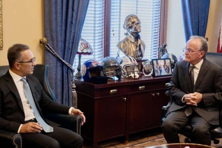 Dövlət Komitəsinin sədri Yuta Senatının prezidenti ilə görüşdü