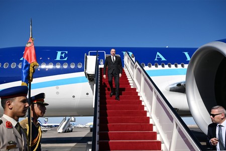 Prezident İlham Əliyev Misirə işgüzar səfərə gedib