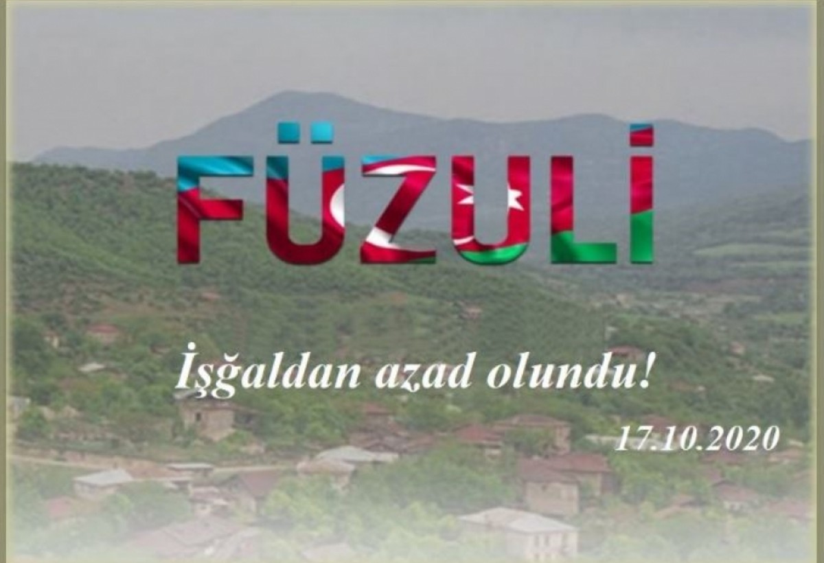 Bu gün Füzulinin işğaldan azad olunmasından beş il ötür
