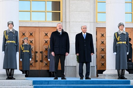 İlham Əliyev Qazaxıstana dövlət səfərinə gedib