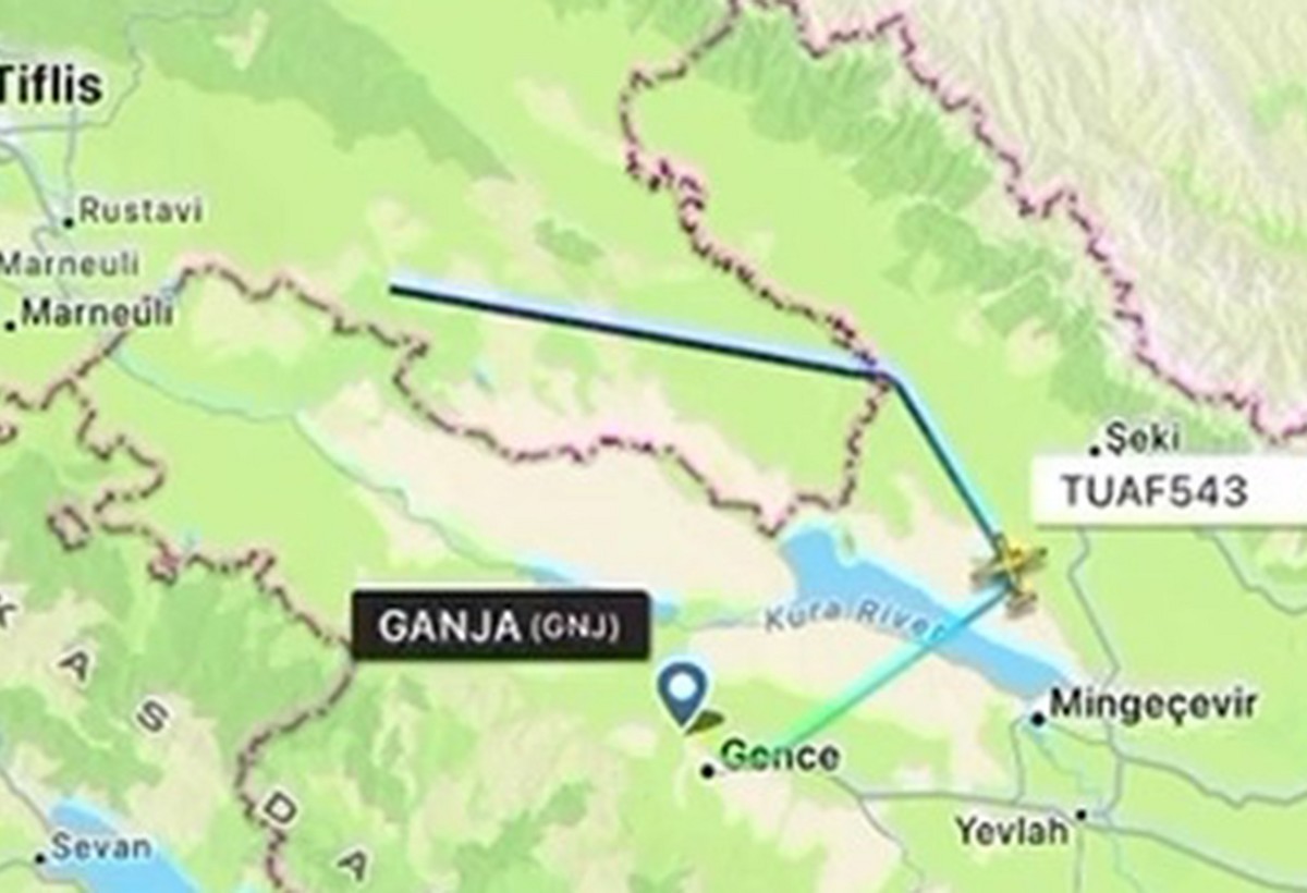 Qəzaya düşən təyyarə Gəncəyə bu gün gəlibmiş - VİDEO