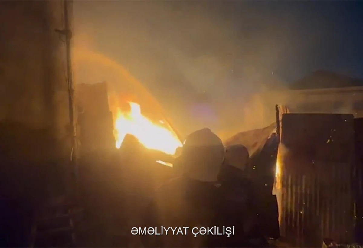 Hövsanda binada YANĞIN - VİDEO