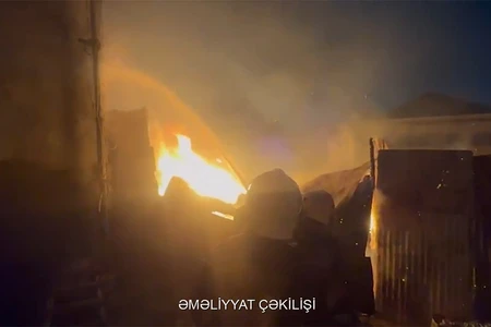 Hövsanda binada YANĞIN - VİDEO