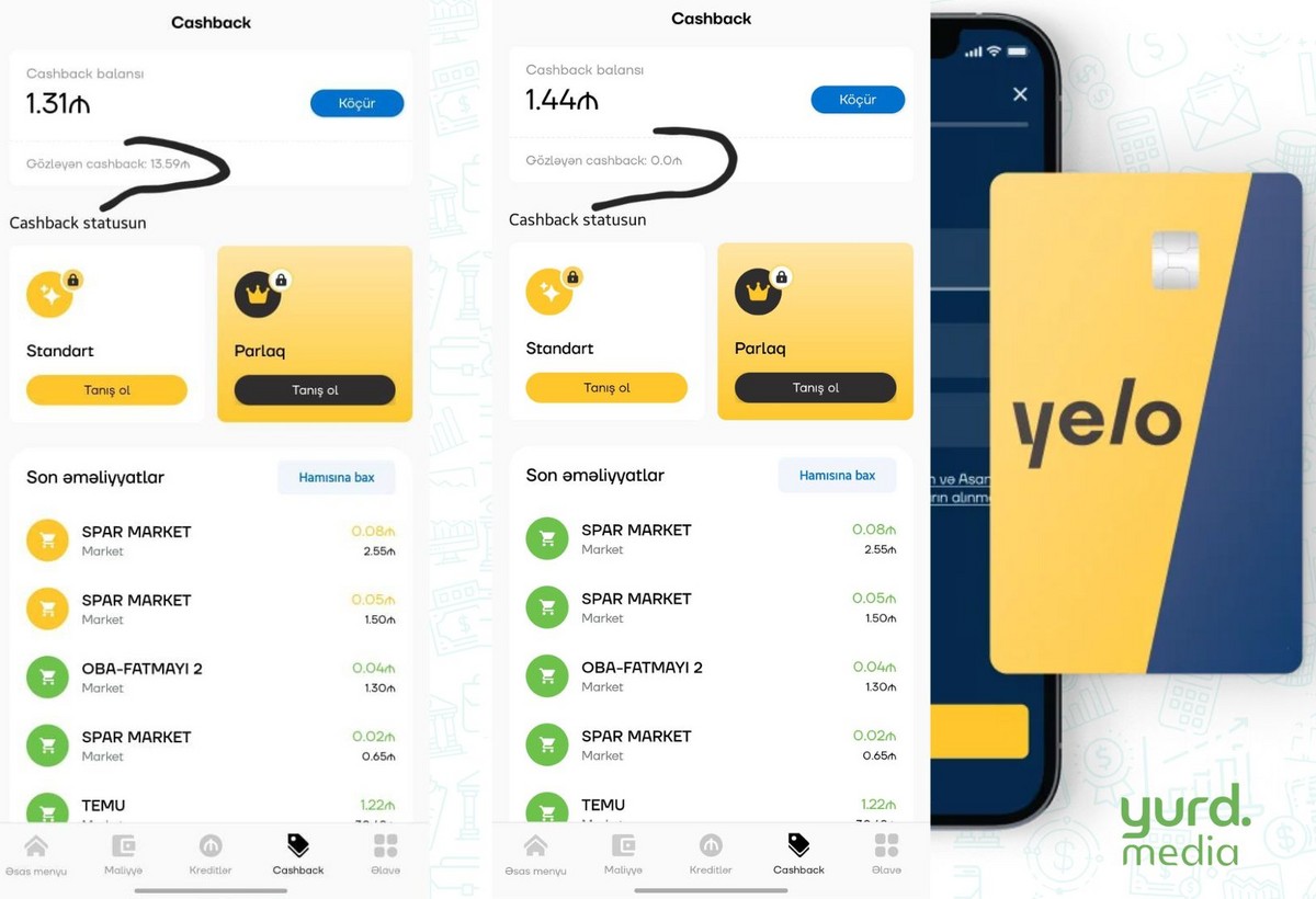 Yelo Bankda sıfırlanan keşbeklər - ŞİKAYƏT