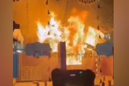 Bakının mərkəzində ticarət obyektində YANĞIN - VİDEO