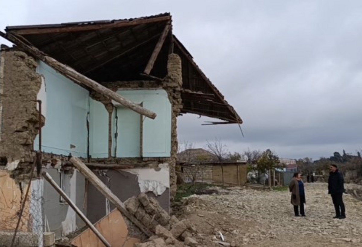 Şabranda sürüşmə fəallaşıb, evlər təhlükə altında - VİDEO