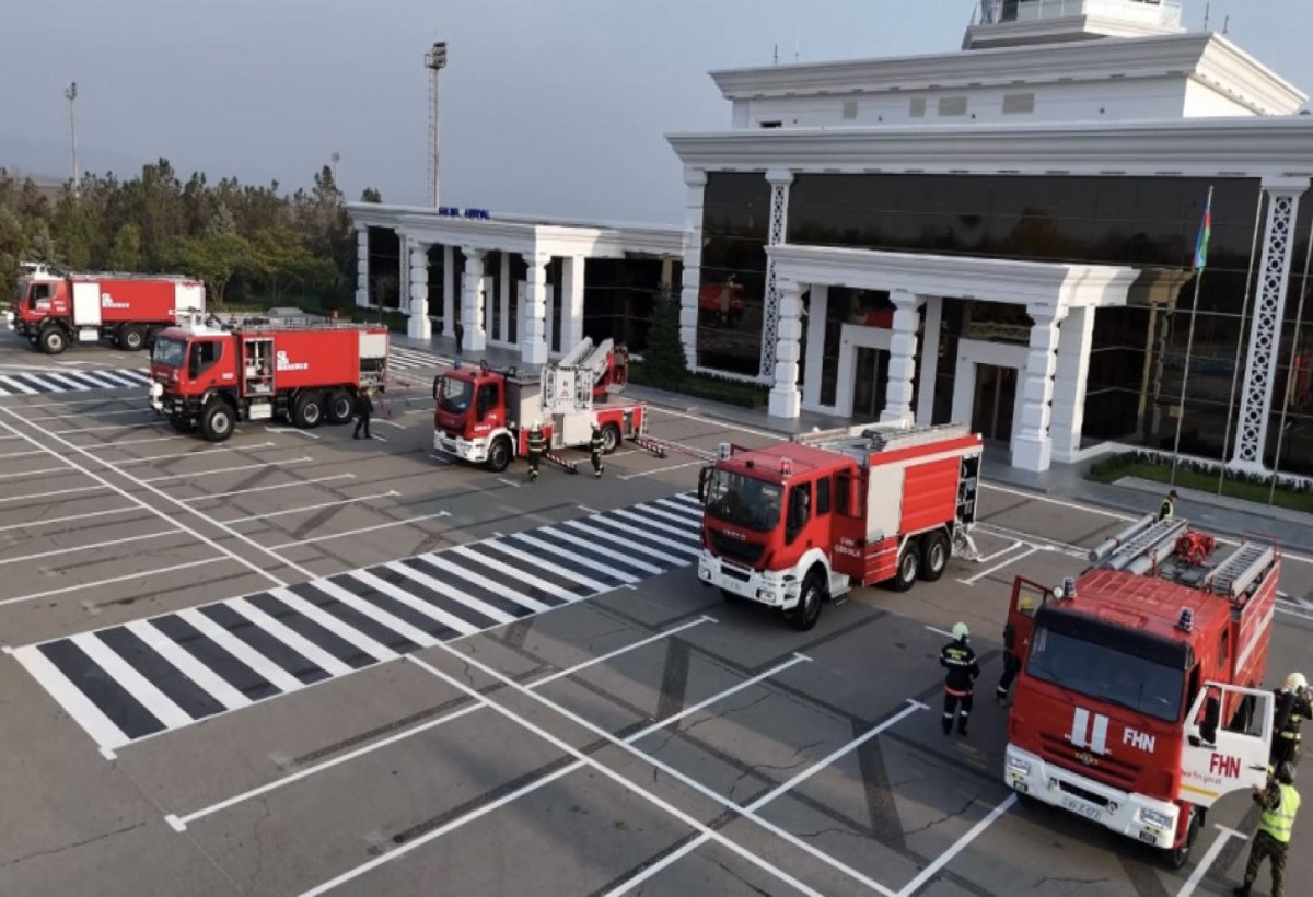 Qəbələ Beynəlxalq Hava Limanında TƏLİM - VİDEO