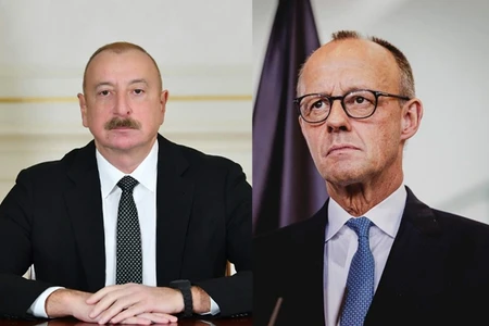 İlham Əliyev Almaniya kansleri ilə sülh gündəliyini müzakirə edib