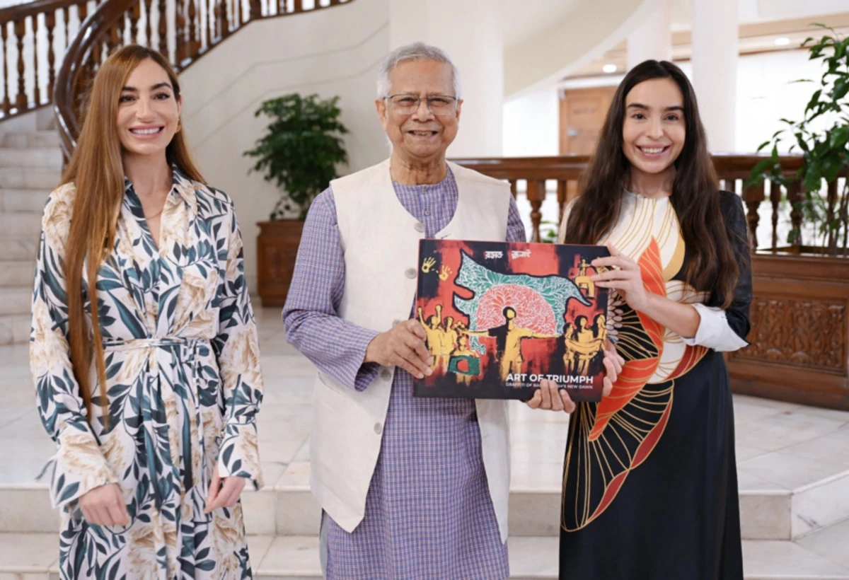 Leyla Əliyeva və Arzu Əliyeva Banqladeşin müvəqqəti hökumətinin Baş müşaviri ilə görüşüblər