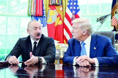 İlham Əliyev Donald Trampa: Dünyada gərginliyin azalmasına töhfəniz Nobel Sülh Mükafatına layiqdir