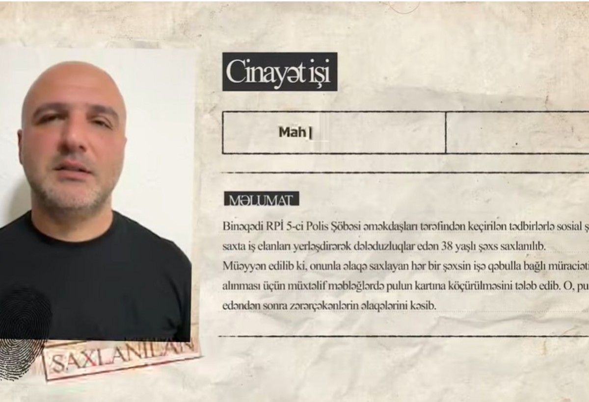 İşə qəbul üçün qeydiyyat pulu yığıb aradan çıxan şəxs saxlanıldı - VİDEO