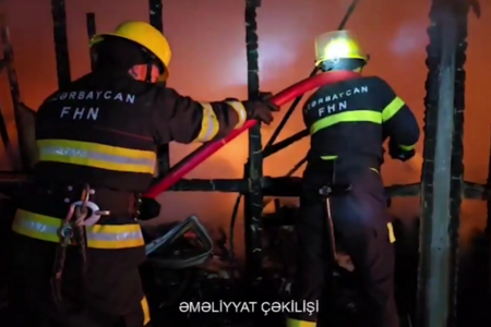 Maştağada obyektdə YANĞIN - VİDEO