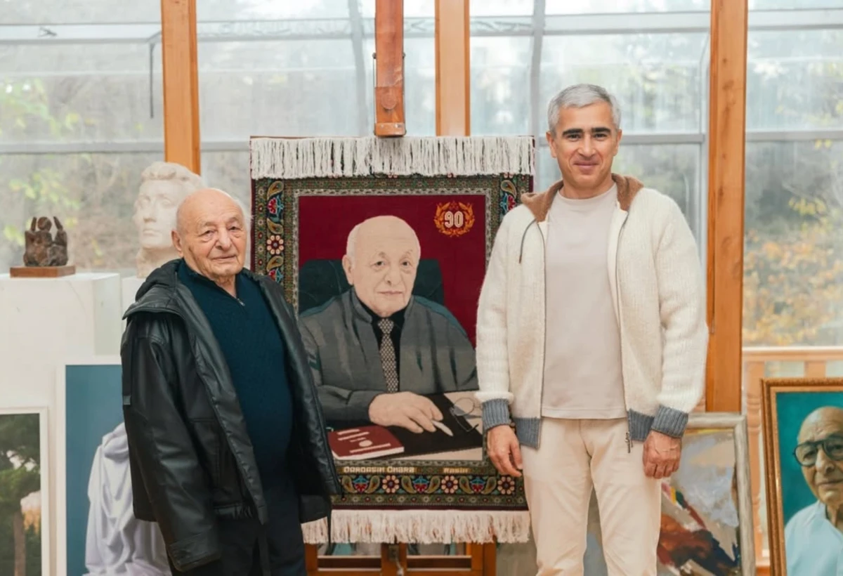 Anar Ələkbərov Xalq rəssamı Ömər Eldarovu ziyarət edib