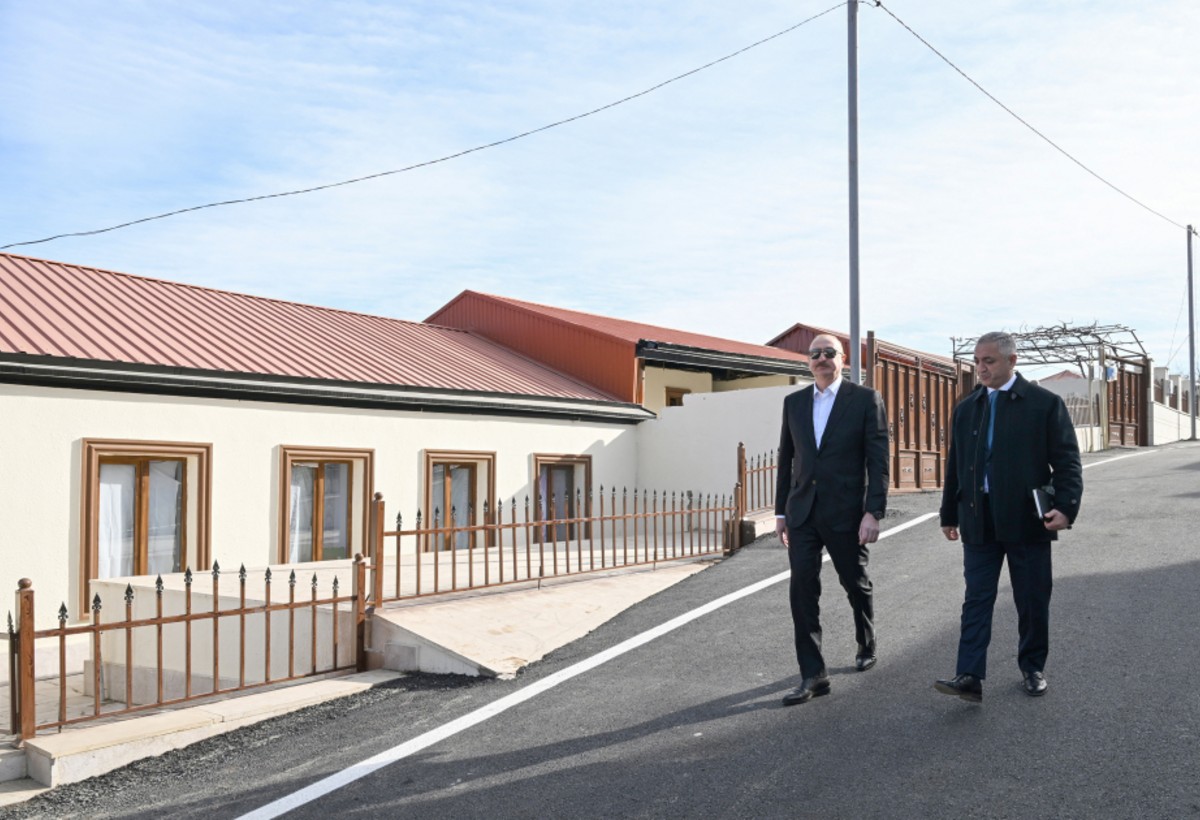İlham Əliyev Xankəndinin Kərkicahan qəsəbəsində - FOTO